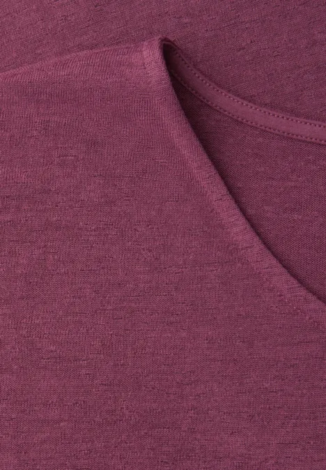 Dropped Shoulder Shirt im Leinen-Look dark clouded blush