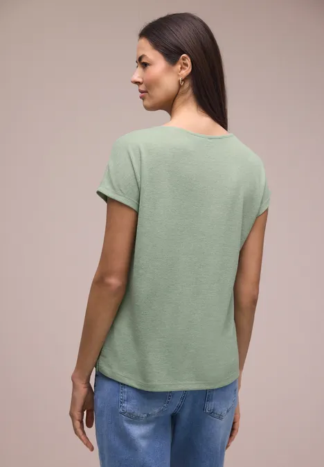 Chemise dropped shoulder look lin mint leaf Chemise dropped shoulder look lin mint leaf