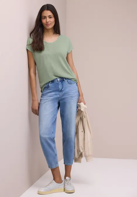 Chemise dropped shoulder look lin mint leaf Chemise dropped shoulder look lin mint leaf