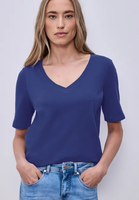 T-shirt de base amparo blue