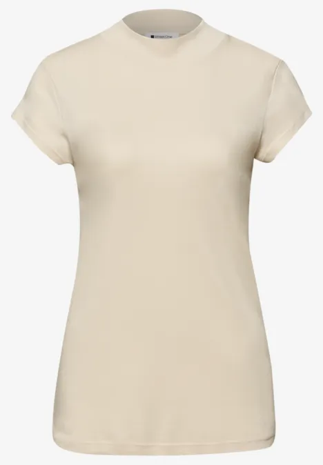 T-shirt de base avec Turtle Neck smoke beige T-shirt de base avec Turtle Neck smoke beige