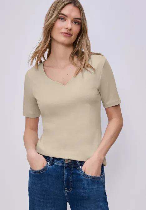 Koszulka Basic cotton beige