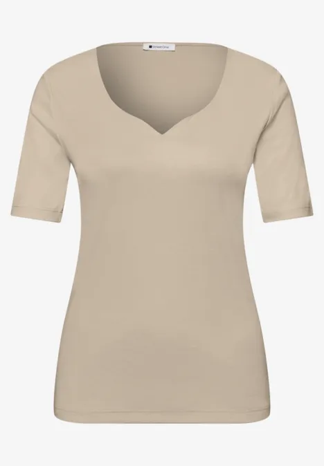 Koszulka Basic cotton beige