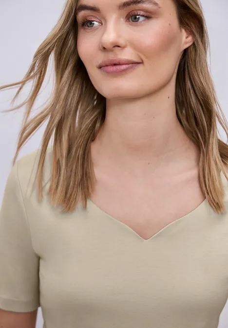 Koszulka Basic cotton beige