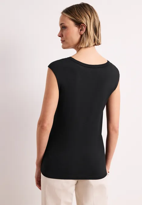 Shirt met knoopdetail Black