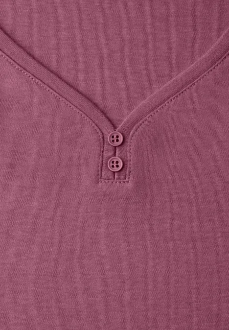 Shirt mit gerundetem V-Ausschnitt dark clouded blush