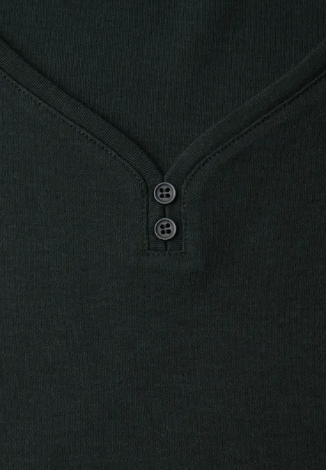 Shirt mit gerundetem V-Ausschnitt deep bound green
