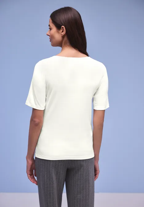 T-shirt avec détail de boutons off white T-shirt avec détail de boutons off white