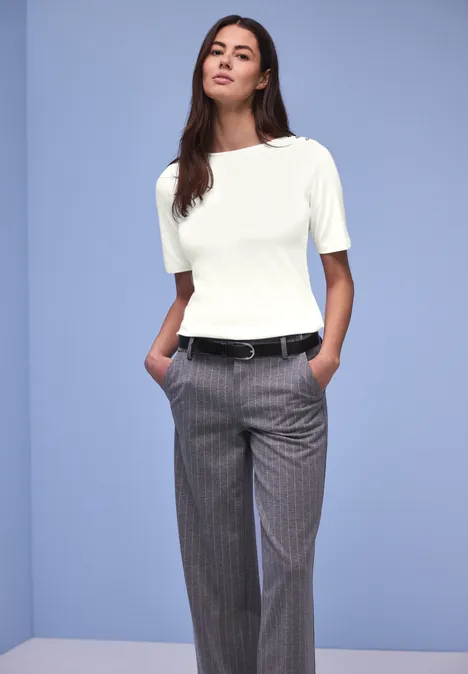 T-shirt avec détail de boutons off white T-shirt avec détail de boutons off white