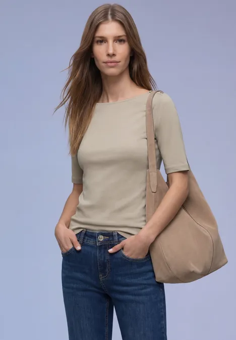 T-shirt avec détail de boutons timeless beige T-shirt avec détail de boutons timeless beige