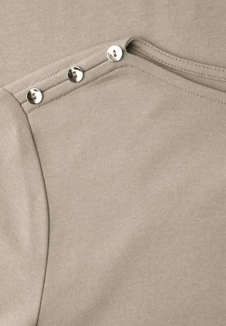 T-shirt avec détail de boutons timeless beige T-shirt avec détail de boutons timeless beige