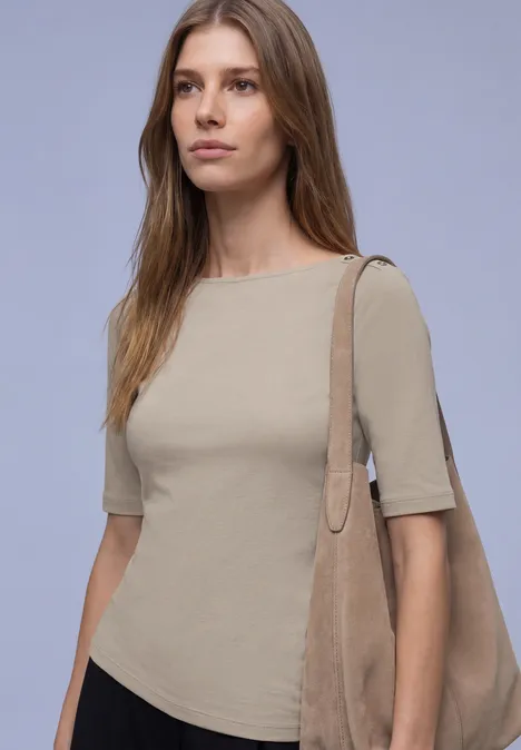 T-shirt avec détail de boutons timeless beige T-shirt avec détail de boutons timeless beige