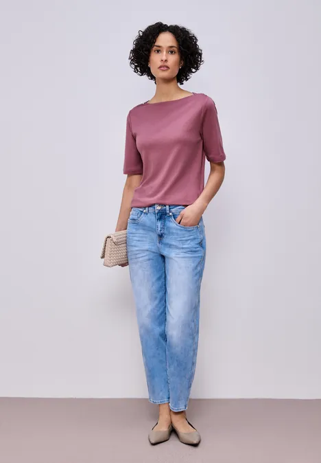 T-shirt avec détail de boutons dark clouded blush T-shirt avec détail de boutons dark clouded blush