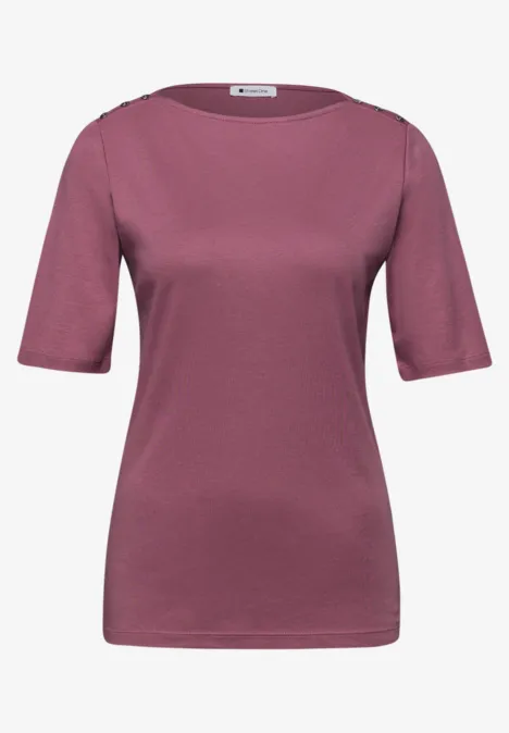 T-shirt avec détail de boutons dark clouded blush T-shirt avec détail de boutons dark clouded blush