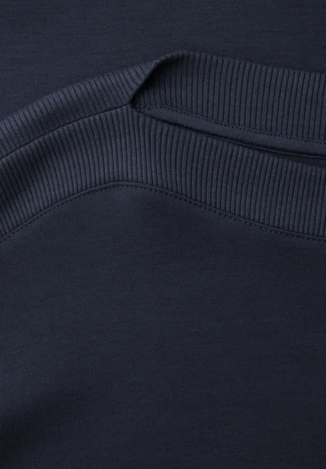 Chemise dropped shoulder avec détail côtelé shadowed navy