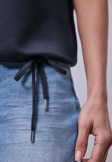 Chemise dropped shoulder avec détail côtelé shadowed navy