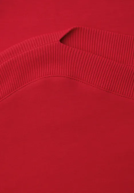 Chemise dropped shoulder avec détail côtelé salsa red Chemise dropped shoulder avec détail côtelé salsa red