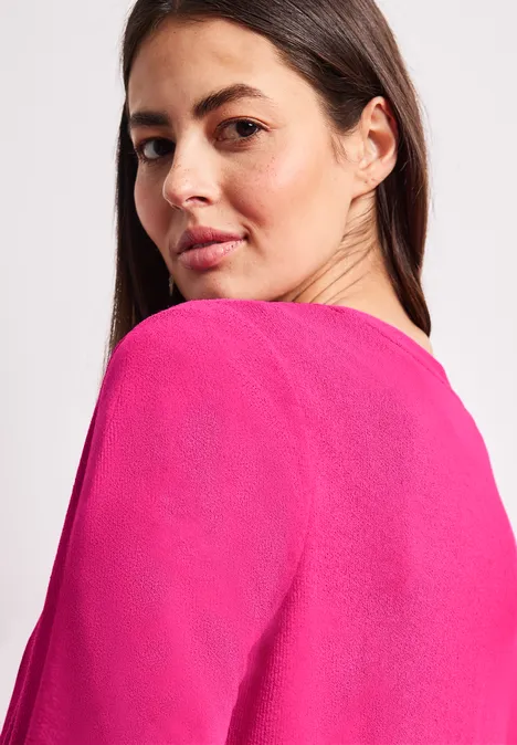 Jas met lange mouwen en een open pasvorm magenta dream