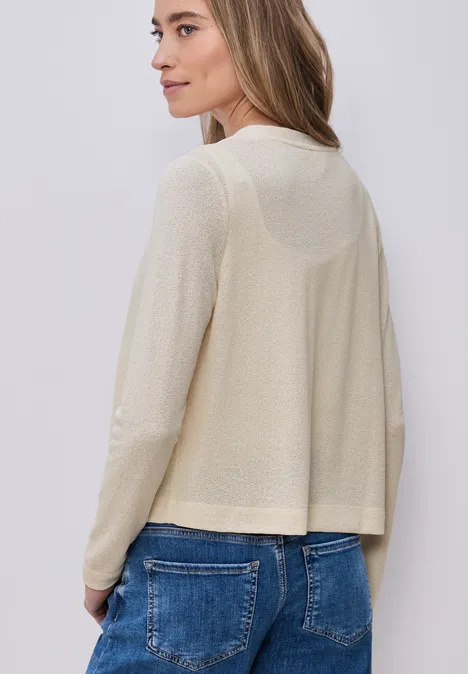 Kurtka z długim rękawem i otwartym krojem smoke beige