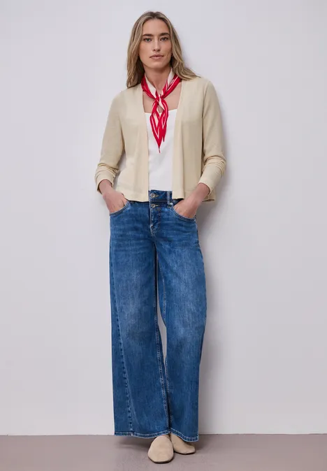 Kurtka z długim rękawem i otwartym krojem smoke beige