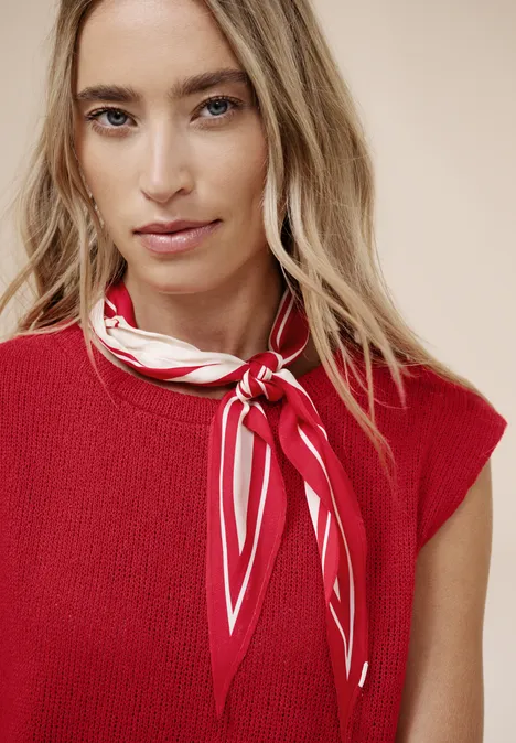 Dropped Shoulder Top im Strick-Look salsa red Dropped Shoulder Top im Strick-Look salsa red