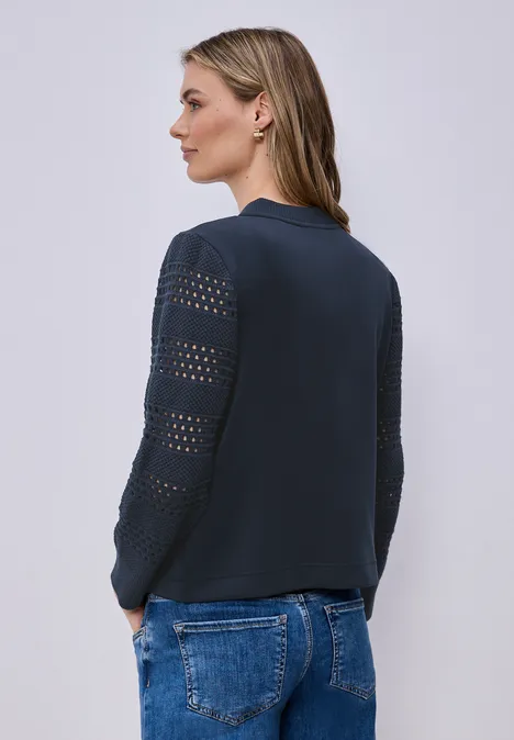 Veste à manches longues en look soie shadowed navy