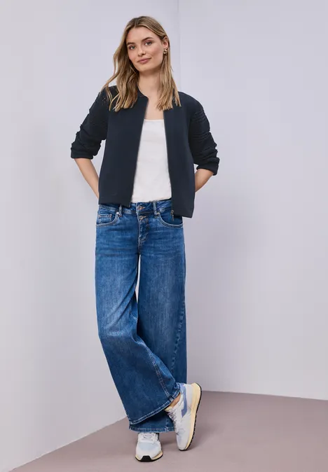 Veste à manches longues en look soie shadowed navy