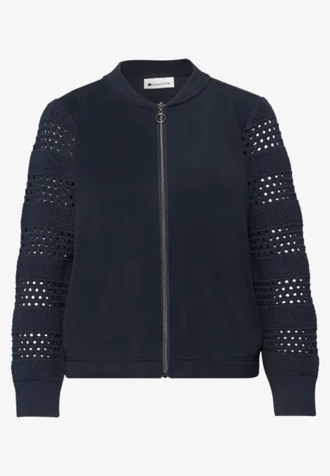 Veste à manches longues en look soie shadowed navy