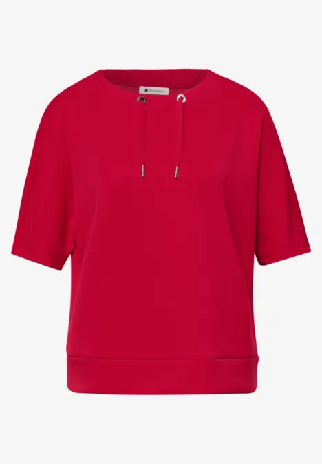 Chemise en soie salsa red