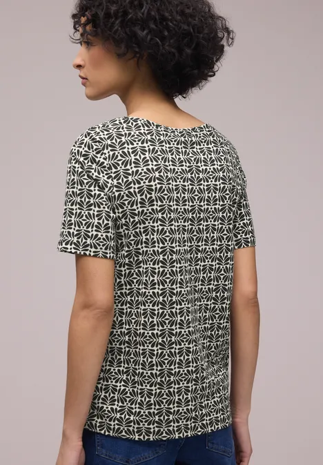 T-shirt à l'imprimé minimal shadowed navy T-shirt à l'imprimé minimal shadowed navy