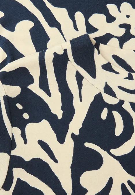 Gedessineerd basic shirt shadowed navy