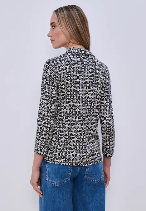 T-shirt au look chemisier shadowed navy T-shirt au look chemisier shadowed navy