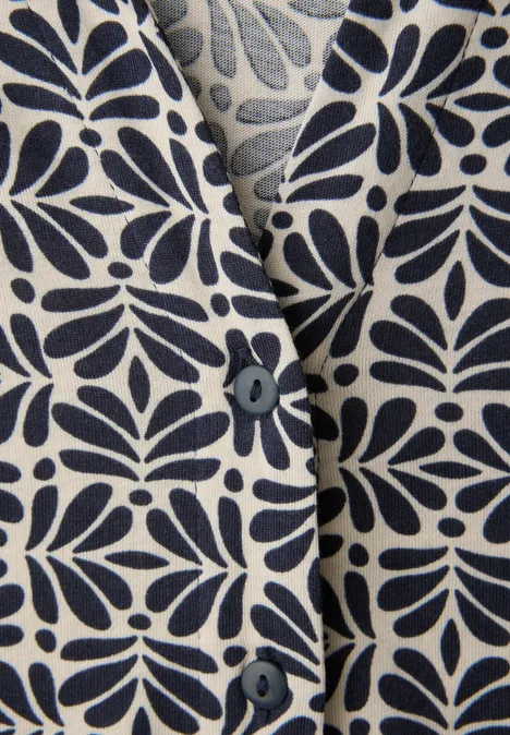 T-shirt au look chemisier shadowed navy T-shirt au look chemisier shadowed navy