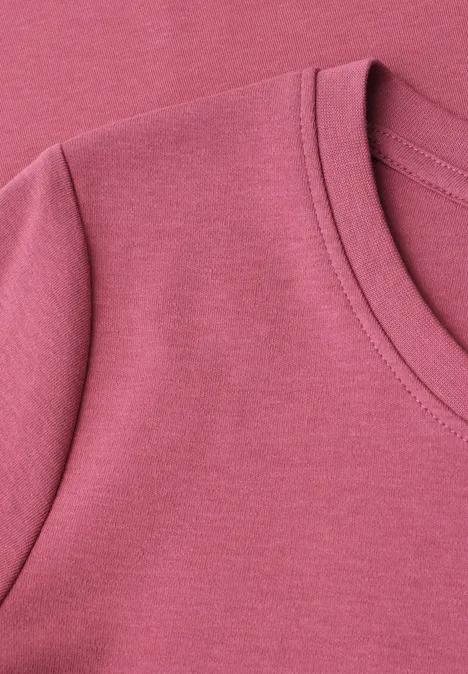 Basic T-Shirt aus reiner Baumwolle dark clouded blush