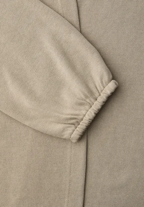 Jas met lange mouwen en een open pasvorm timeless beige