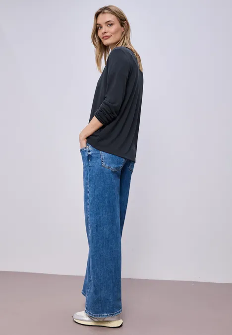 Veste à manches longues, coupe ouverte shadowed navy Veste à manches longues, coupe ouverte shadowed navy