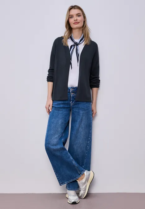 Veste à manches longues, coupe ouverte shadowed navy Veste à manches longues, coupe ouverte shadowed navy