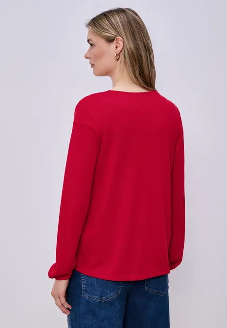 Langarm Jacke in offener Passform salsa red