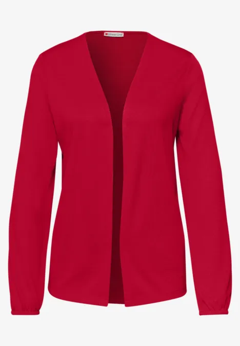 Langarm Jacke in offener Passform salsa red
