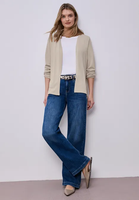 Veste à manches longues, coupe ouverte clay sand Veste à manches longues, coupe ouverte clay sand