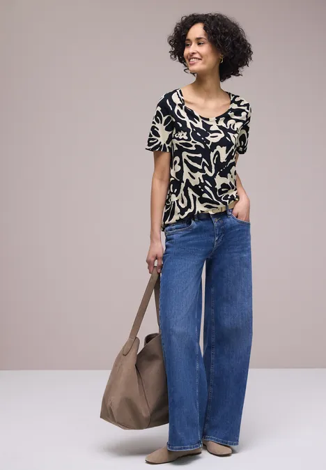 Koszulka z nadrukiem shadowed navy