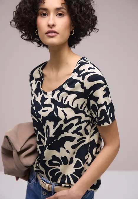 Koszulka z nadrukiem shadowed navy