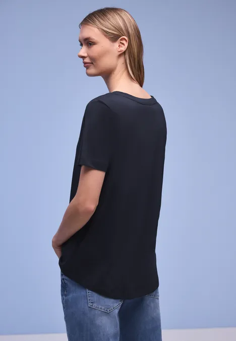 T-shirt long shadowed navy T-shirt long shadowed navy