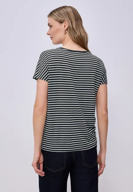 T-shirt à rayures shadowed navy