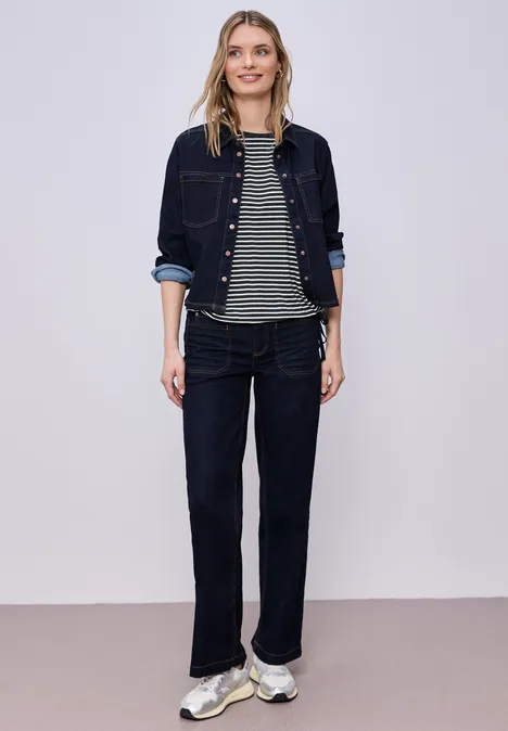 T-shirt à rayures shadowed navy