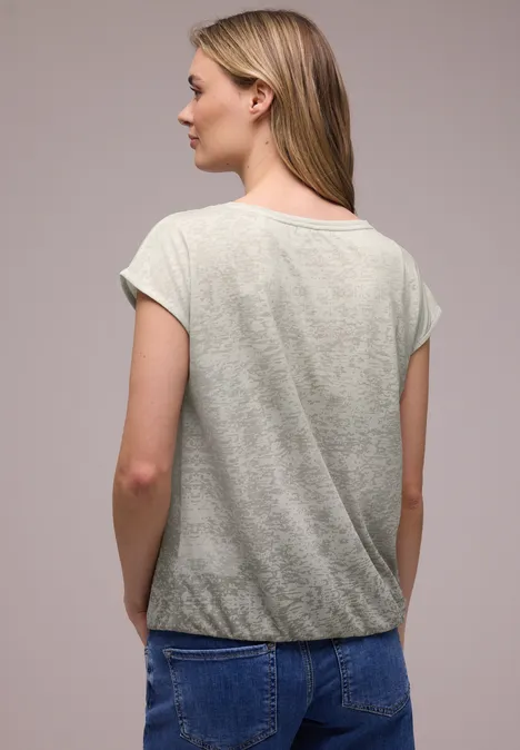 Dropped Shoulder Shirt im Ausbrenner-Look clay taupe