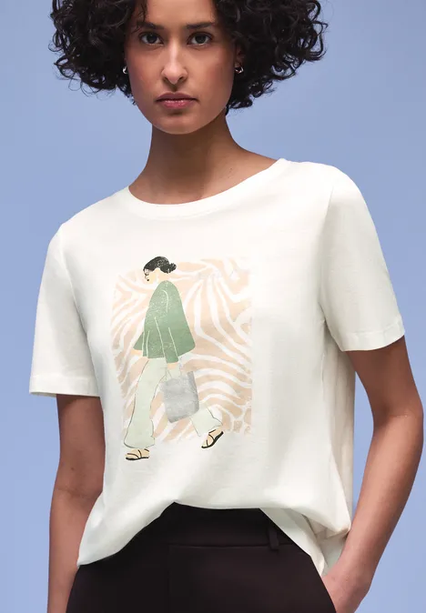 T-shirt avec Partprint off white T-shirt avec Partprint off white