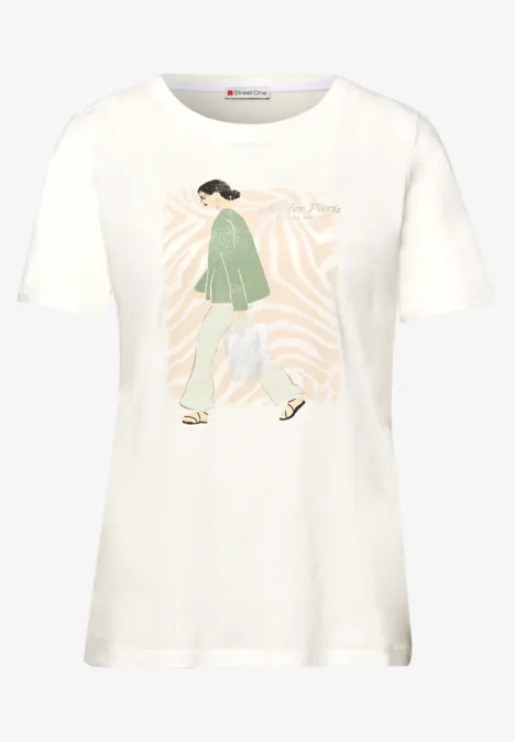 T-shirt avec Partprint off white T-shirt avec Partprint off white