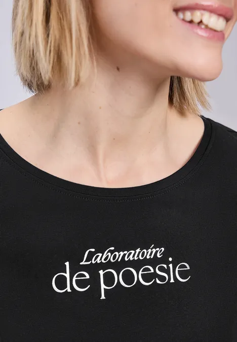 T-shirt avec wording Black T-shirt avec wording Black