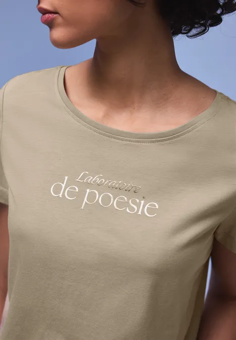 T-shirt avec wording timeless beige T-shirt avec wording timeless beige